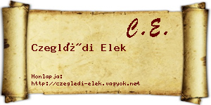 Czeglédi Elek névjegykártya