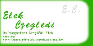 elek czegledi business card